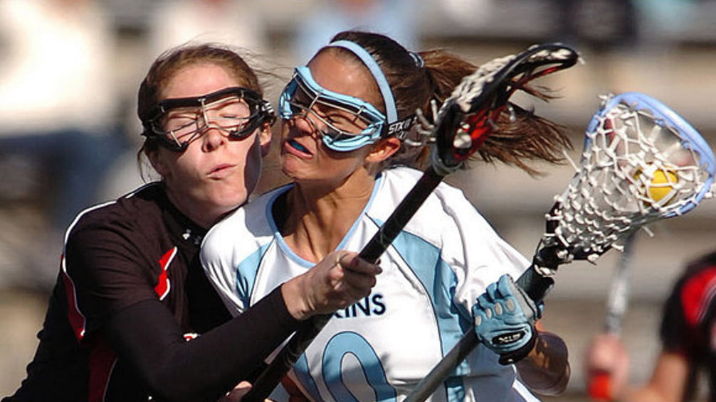 Girls playing lacrosse