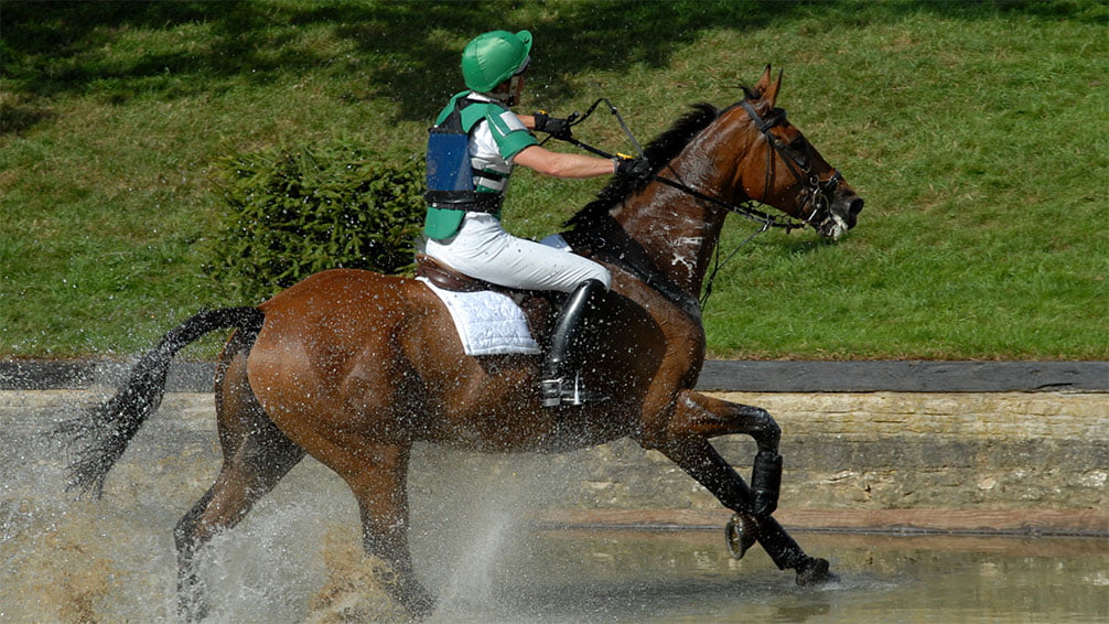 Woman riding horse